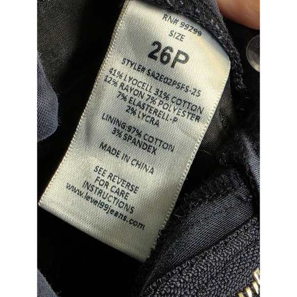 Women's Level 99 Pants Size 26P Navy - Picture 8 of 9